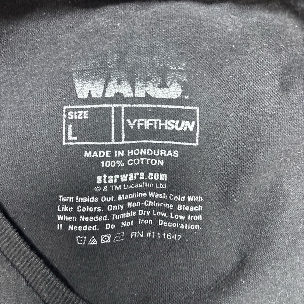 Star Wars Mandalorian Black Tee with Yellow‎ and Green Graphic - Picture 2 of 4